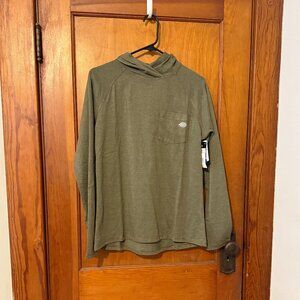 Dickies Long Sleeve Hooded Performance Shirt - Olive Heather
